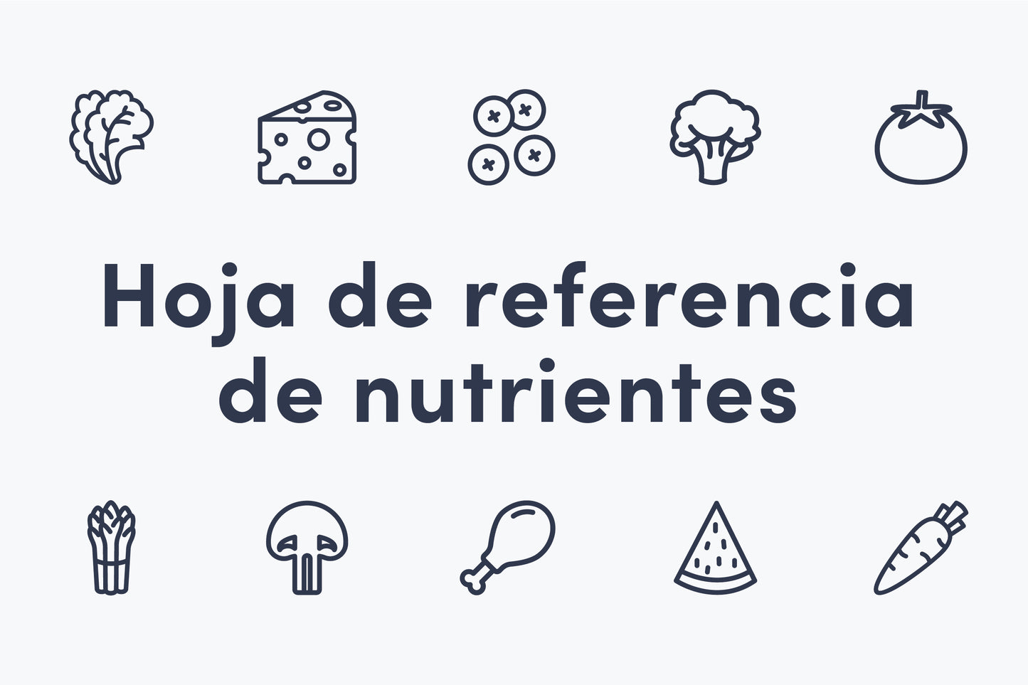 Hoja de referencia de nutrientes