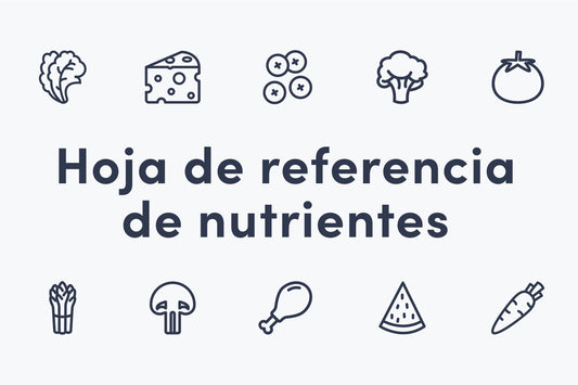 Hoja de referencia de nutrientes