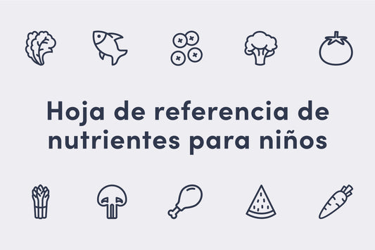 Hoja de referencia de nutrientes para niños(as) pequeños(as)